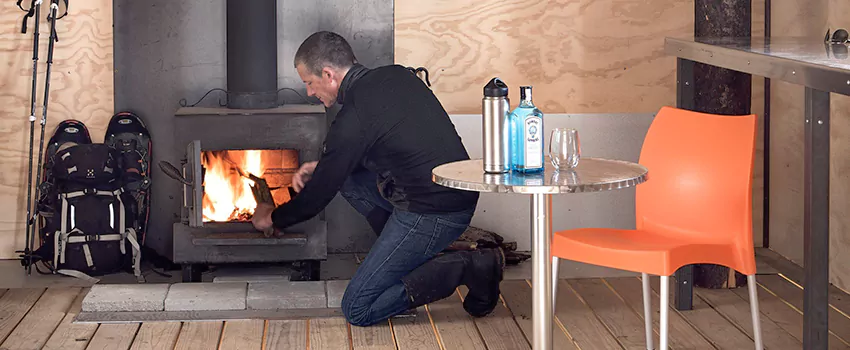 Open Hearth Wood Fireplace Installation in Laval, QC