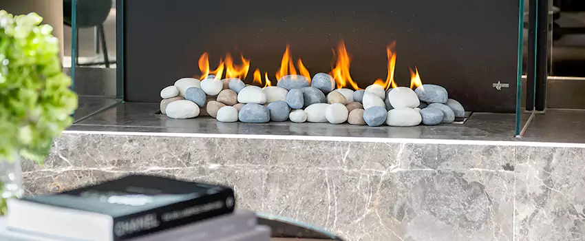 Double-Height Fireplace Design Refurbishment in Laval, Quebec